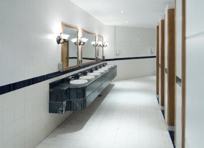 commercial bathroom fixtures installed in Frisco Texas restaurant